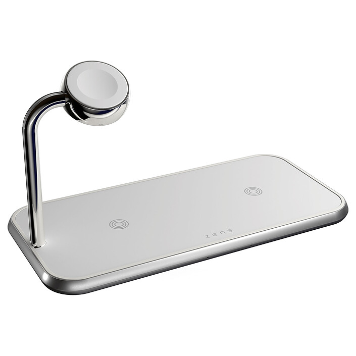 Cargador Inalámbrico de Aluminio para Reloj ZENS Dual+ (Blanco)