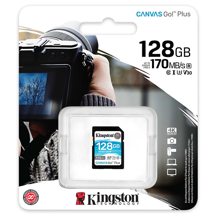 Avis Kingston SD Plus Canvas Go! SDG3/128GB