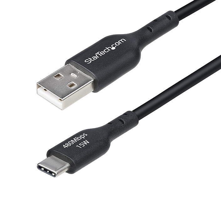 Cable USB-A a USB-C 2.0 de StarTech.com - 3A - 2 m - Negro