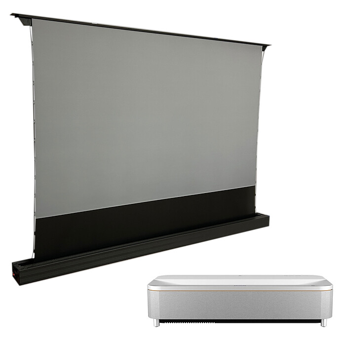 Epson EH-QS100W Blanco + Oray ALR Serie 2 Aumento de escala motorizado 120"