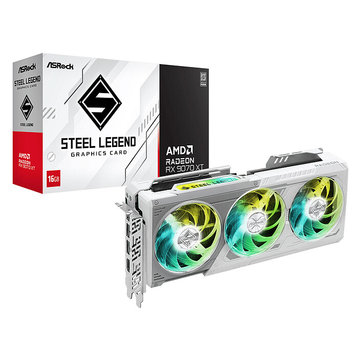 ASRock AMD Radeon RX 9070 XT Leyenda de Acero 16GB