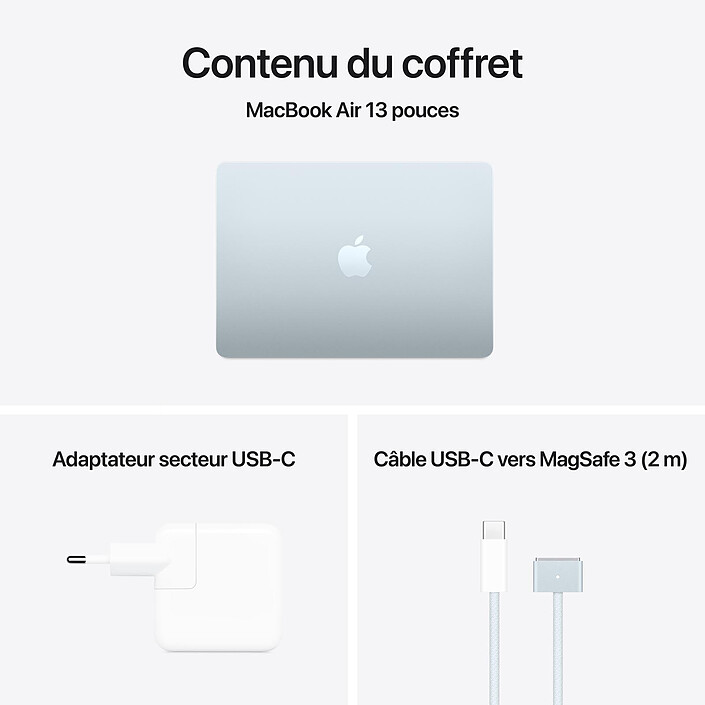 Apple MacBook Air M4 13 pouces (2025) Bleu ciel 16Go/512 Go (MC6U4FN/A-QWERTZ-DE) pas cher