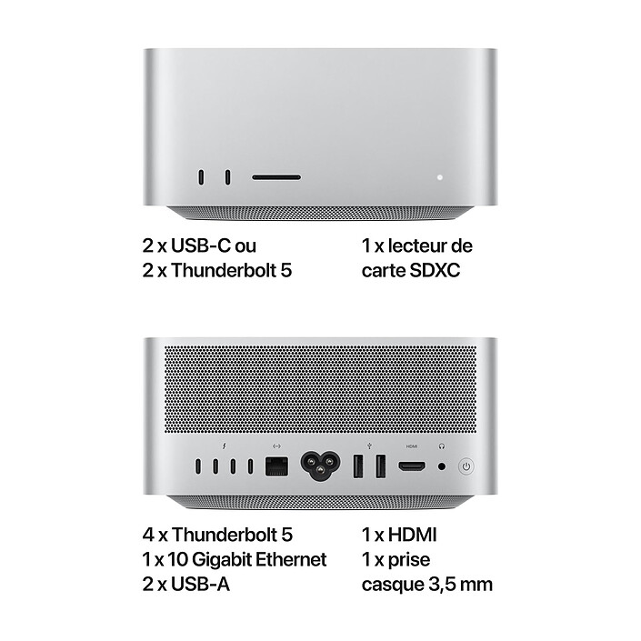 Acheter Apple Mac Studio M3 Ultra 256Go/2To (MU973FN/A-CPU32-GPU80-256GB-2TB)