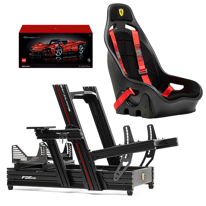 Next Level Racing Scuderia Ferrari Cockpit + LEGO Technic 42143 Ferrari Daytona SP3 GRATIS!