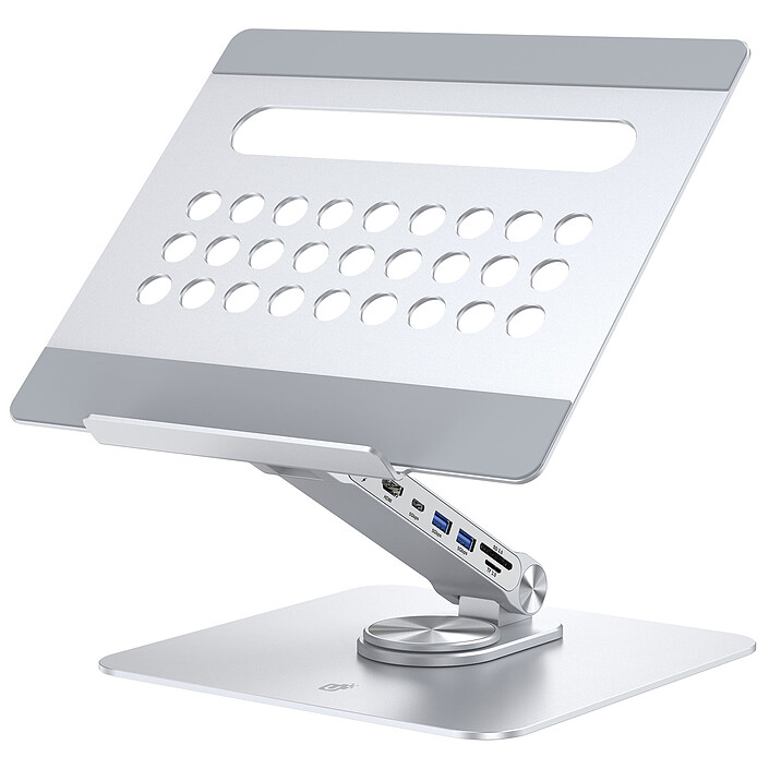 INOVU Supporto rotante a 360° con hub USB-C 6-in-1 per laptop fino a 17"