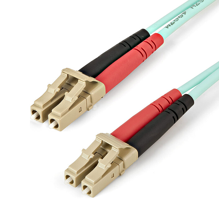 StarTech.com Câble fibre optique 100Gb duplex multimode OM4 50/125 LC/LC - 1 m - Turquoise