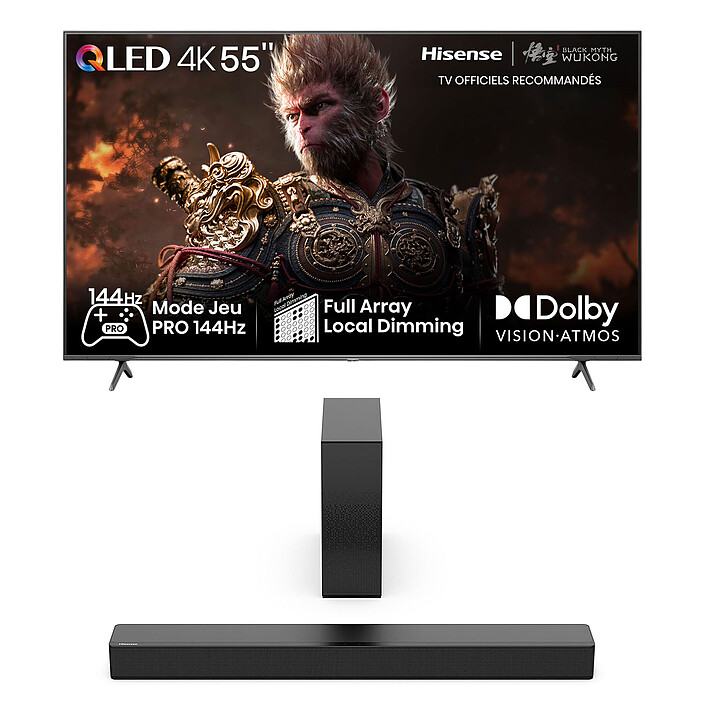 Hisense 55E7NQ Pro + HS2100