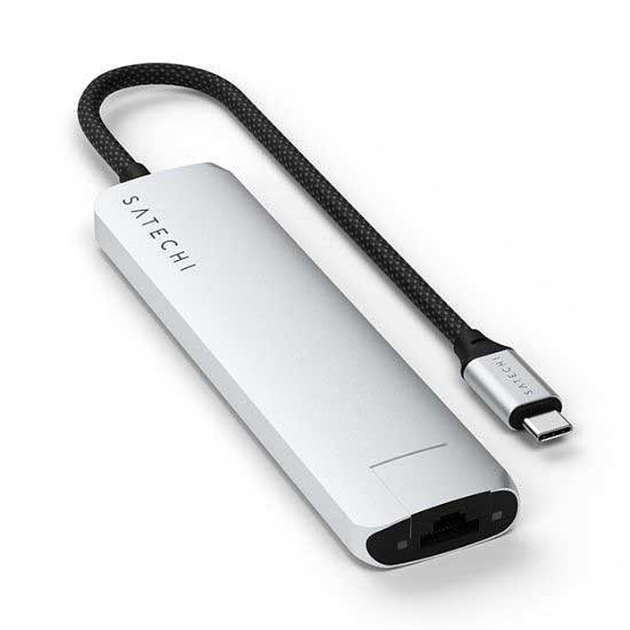 SATECHI Multiports USB-C Slim 7-en-1 (Argent)