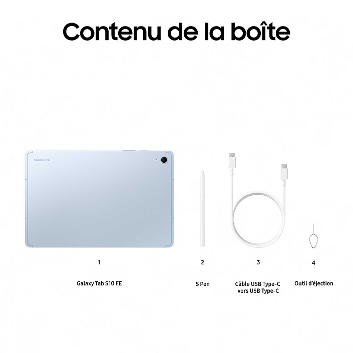 Samsung Galaxy Tab S10 FE 10.9" SM-X520 128 Go Bleu Wi-Fi pas cher