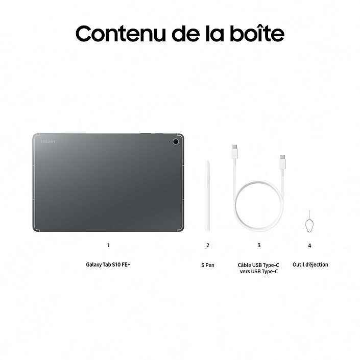 Samsung Galaxy Tab S10 FE+ 13.1" SM-X620 256 Go Gris Wi-Fi · Reconditionné pas cher