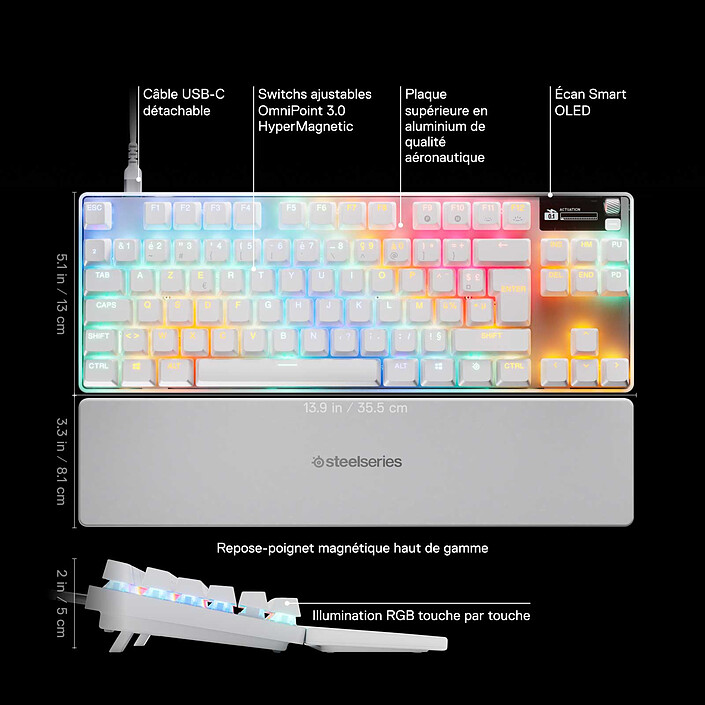 Review SteelSeries Apex Pro TKL Gen 3 (White)