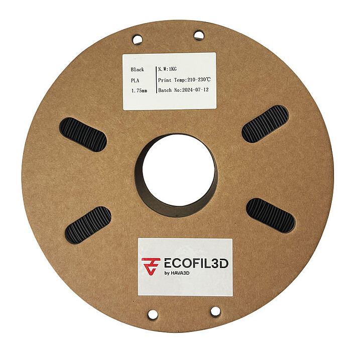 ECOFIL3D PLA Eco - 1.75 mm 1 Kg - Noir