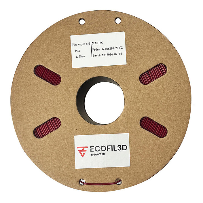 ECOFIL3D PLA Eco - 1,75 mm 1 Kg - Rosso 
