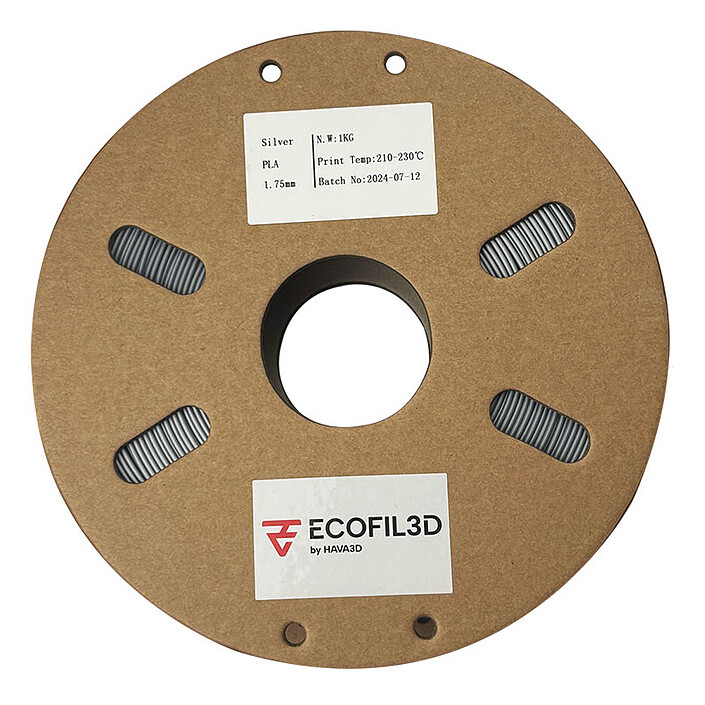 ECOFIL3D PLA Eco - 1,75 mm 1 Kg - Argento