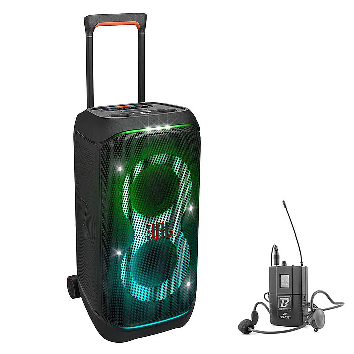 JBL PartyBox Stage 320 + BoomTone DJ UHF Headset F2