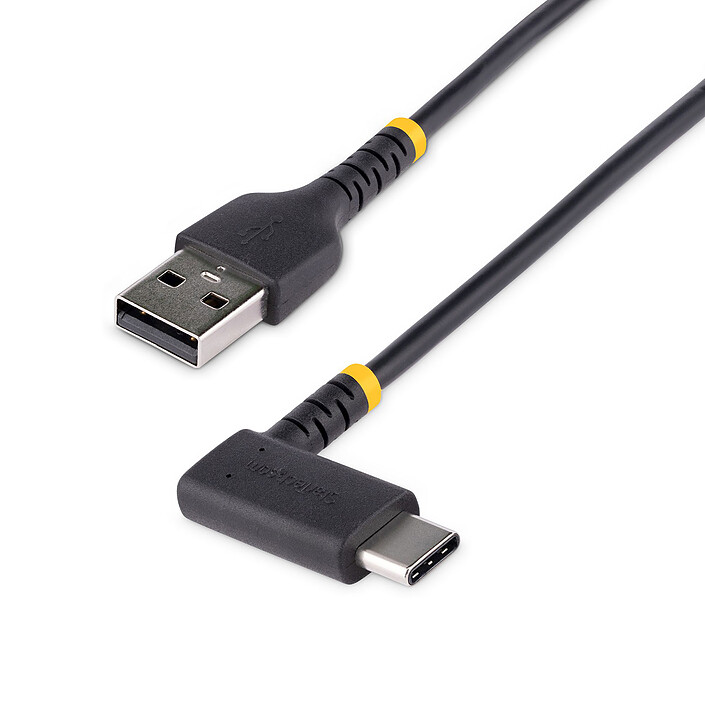 StarTech.com Câble USB 2.0 Type-A vers USB 2.0 Type-C à angle droit - M/M - 0.3 m