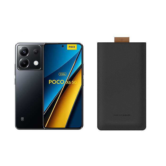 Xiaomi Poco X6 5G Noir (12 Go / 512 Go) + Etui fourni
