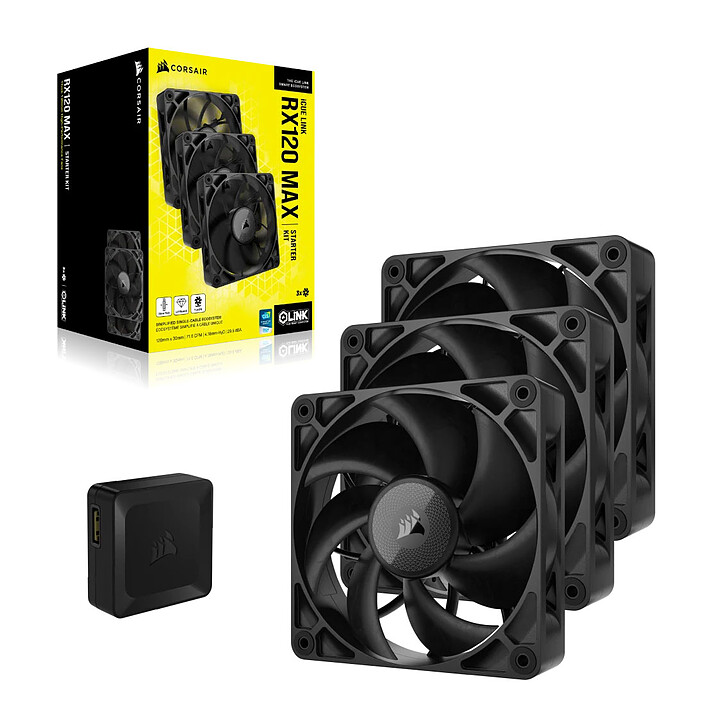 Acheter Corsair iCUE LINK RX120 MAX Triple Pack (Noir) 