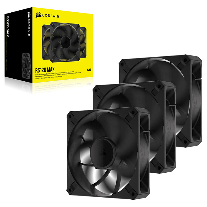 Corsair RS120 MAX Triple Pack Black  economico