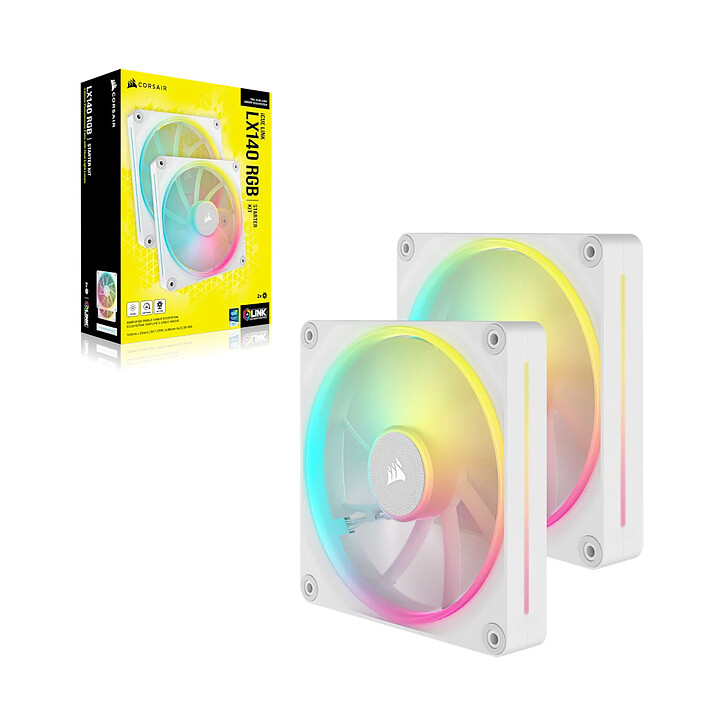 Corsair iCUE LINK LX140 RGB Dual Pack (White) economico