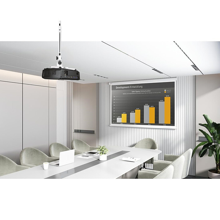 Hama Support mural et plafond 4 bras, ajustable en hauteur pour vidéoprojecteur Blanc pas cher