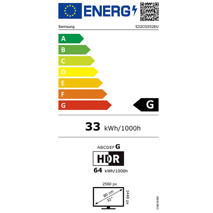 Samsung 32" LED - Odyssey G5 S32CG552EU pas cher