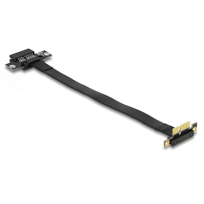 Tarjeta Riser DeLock Puerto PCIe x1 doblado a 90° con cable de 30 cm 
