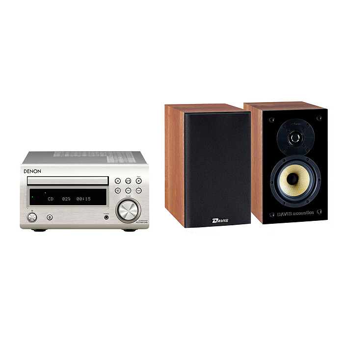 Denon RCD-M41DAB Argent + Davis Acoustics Balthus 30 Noyer