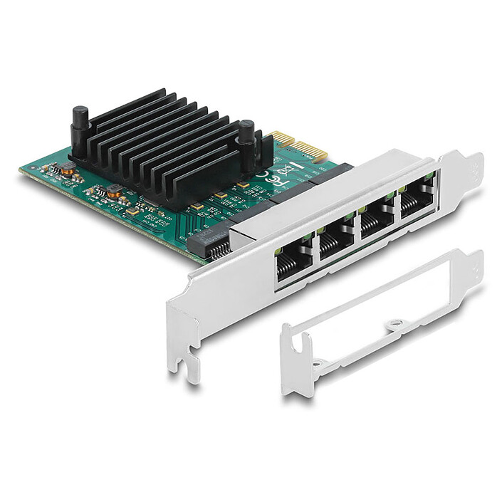 Scheda di rete PCI Express 2.0 DeLock con 4x Gigabit Ethernet 