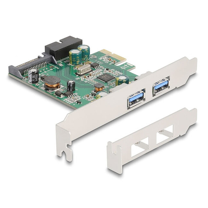 Scheda controller PCI Express DeLock con 2 porte USB 3.0 e 1 header USB 3.0 