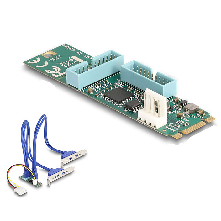 Adattatore DeLock M.2 Key B+M a 4x USB 3.0