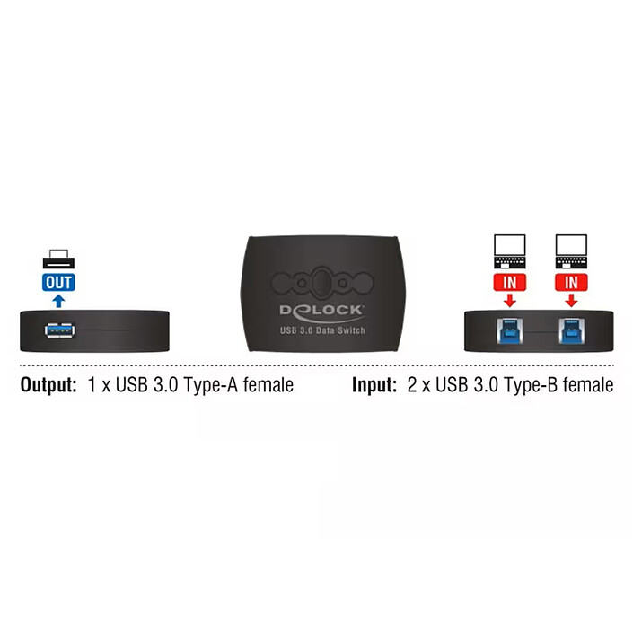 Review DeLock 2 PC to 1 USB 3.0 device switch with 2 USB-B inputs / 1 USB-A output 
