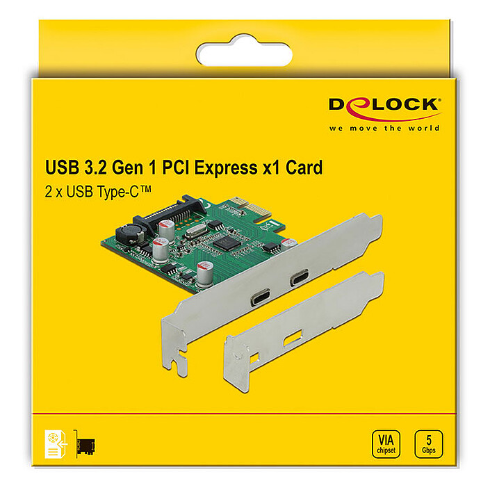 Acquista Scheda controller PCI Express DeLock per 2 porte USB-C 3.0