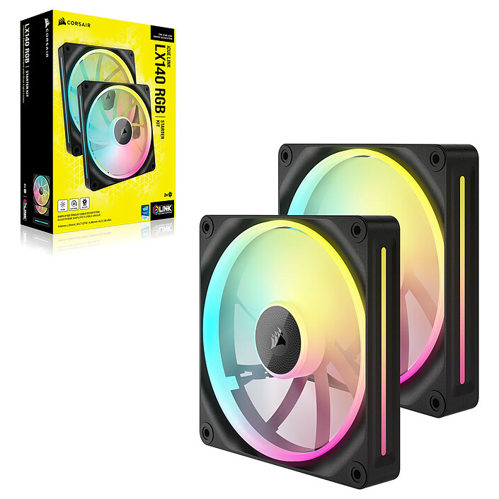 Corsair iCUE LINK LX140 RGB Dual Pack (Nero) economico