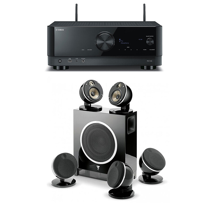 Yamaha RX-A4A Noir + Focal Dôme Flax Pack 5.1 Noir