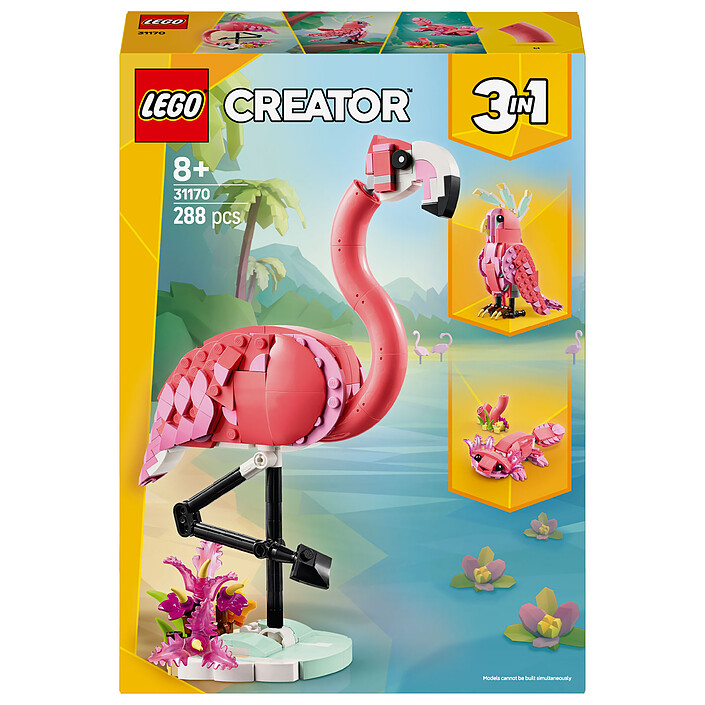 LEGO Creator 31170 Animali Selvaggi 3-in-1: Fenicottero Rosa