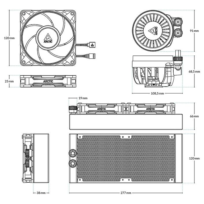 Arctic Liquid Freezer III Pro 240 (Noir) pas cher