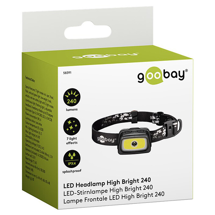 cheap Goobay High Bright 240 LED Headlamp