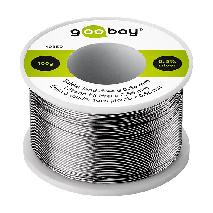 Goobay Étain de Soudure ø 0,56 mm, 100 g