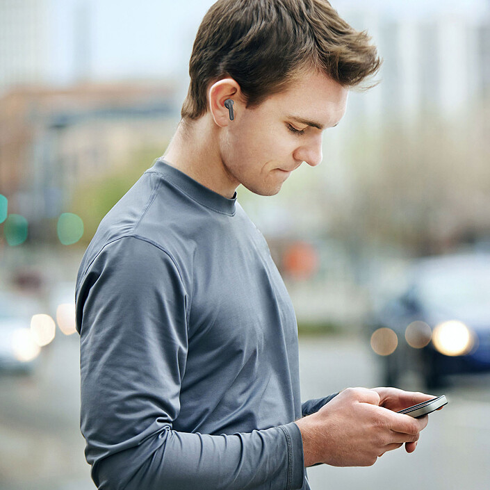 Acheter Akashi Ecouteurs Premium à Reduction de Bruit ANC + ENC Sans Fil Bluetooth Noir