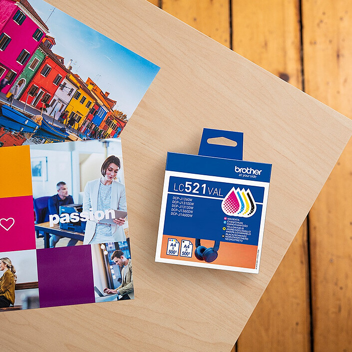 Buy Brother LC521VAL (Magenta, Cyan, Yellow, Black)