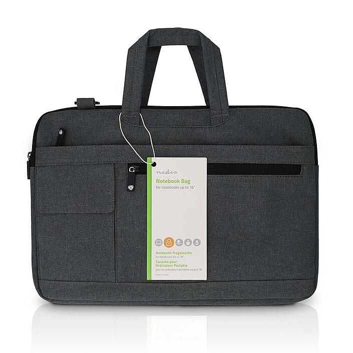 Nedis Sacoche ordinateur portable 15" - 16" (Anthracite) pas cher