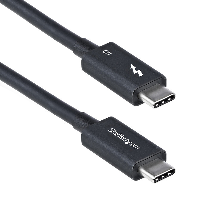 Cable USB-C Thunderbolt 5 (80 Gb/s) StarTech.com - Compatible con Thunderbolt, USB y DisplayPort - PowerDelivery 240 W - M/M - 0,5 m - Negro