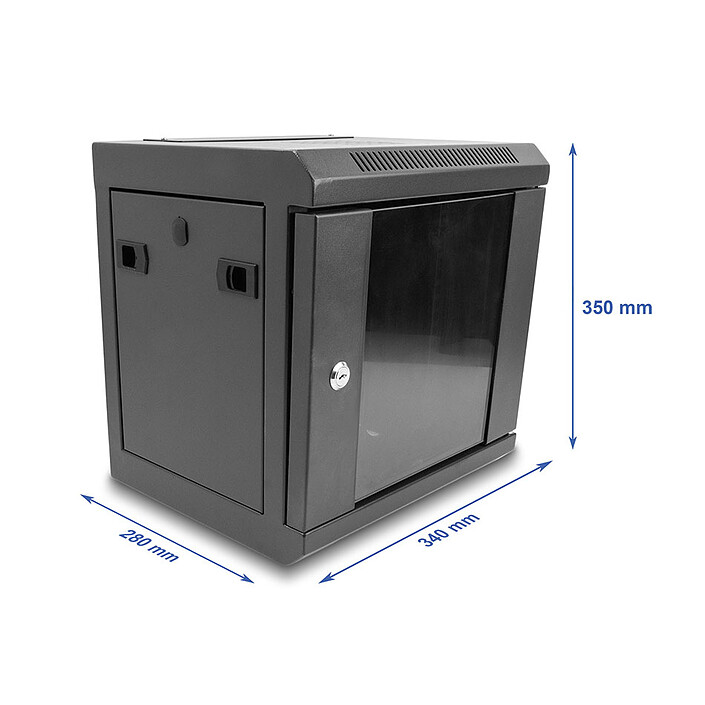 Buy DeLock 10" network cabinet with 6U glass door Black