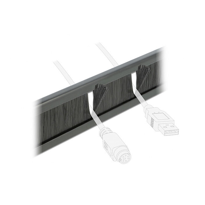 Avis DeLock Panneau passe-câble à brosse 2U pour armoire réseau 10"
