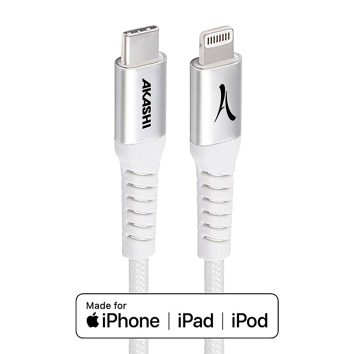 Akashi Câble USB Type C vers Lightning MFI