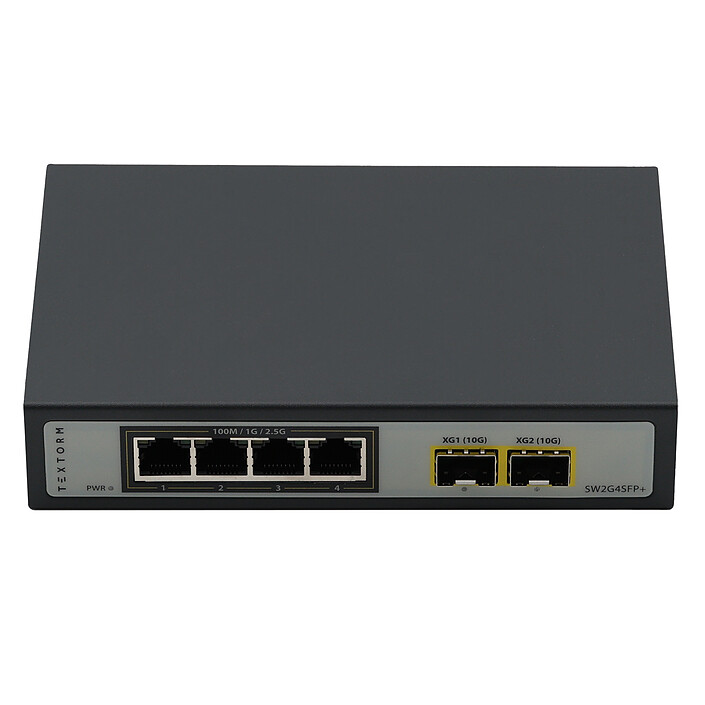 TEXTORM Switch 4 ports 2.5 GbE + 2 ports SFP+ 10G