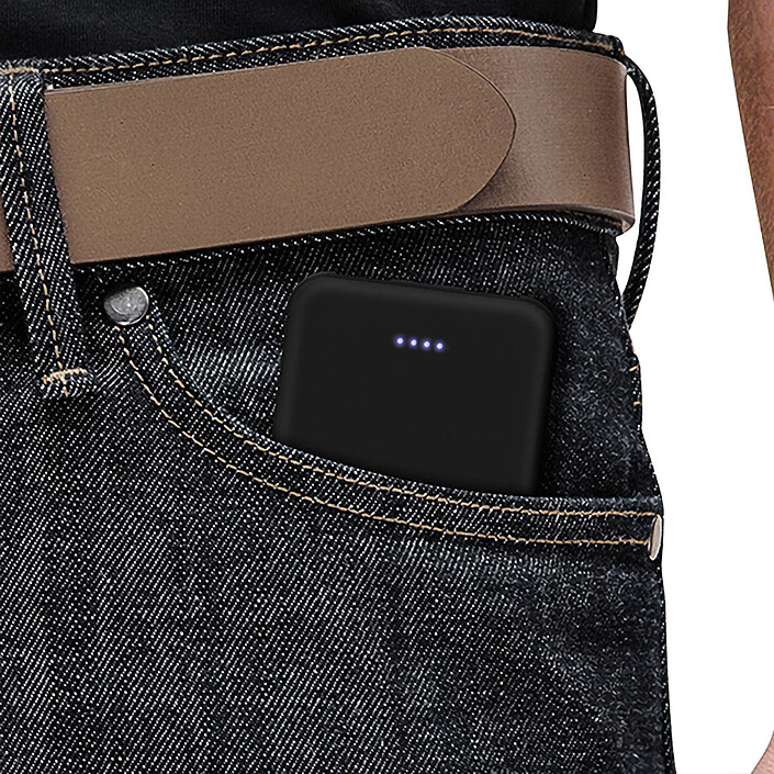 Akashi Batterie de Secours Ultra Compacte 5 000 mAh (Noir) pas cher