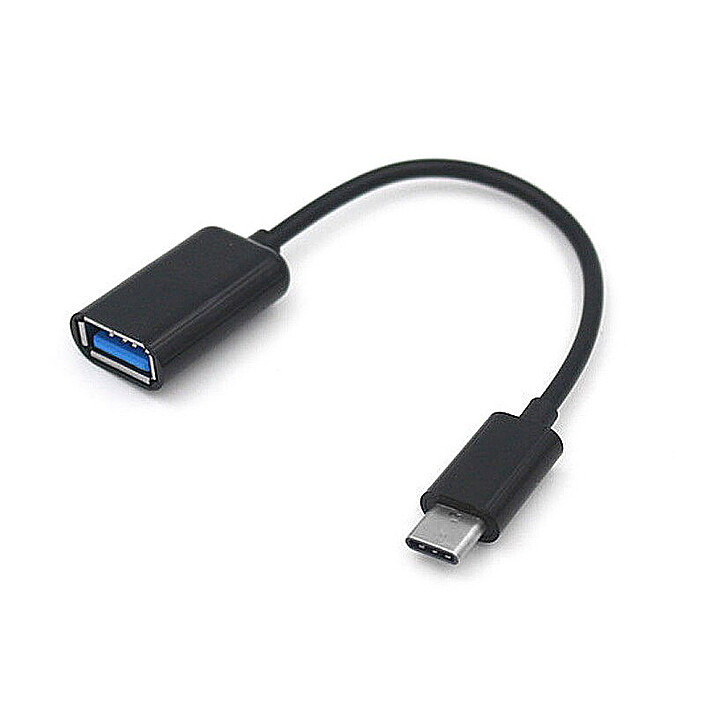 Akashi Adaptateur USB Femelle vers USB-C Mâle Noir