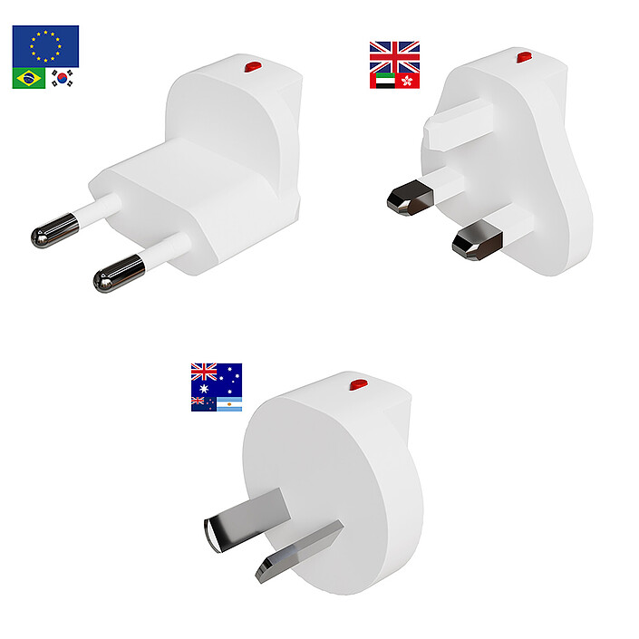 Opiniones sobre Akashi Cargador de Pared GaN 65W Universal Doble USB-C + 3 enchufes 150 países